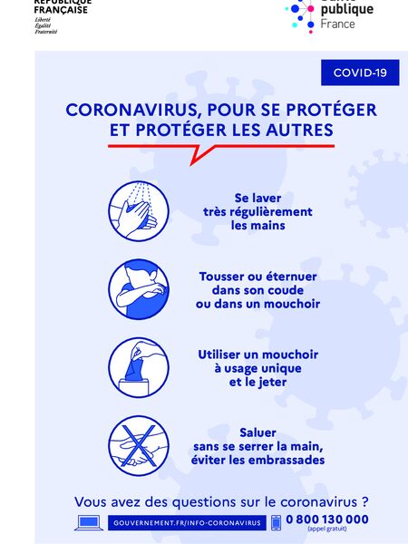 Les gestes barrières à adopter