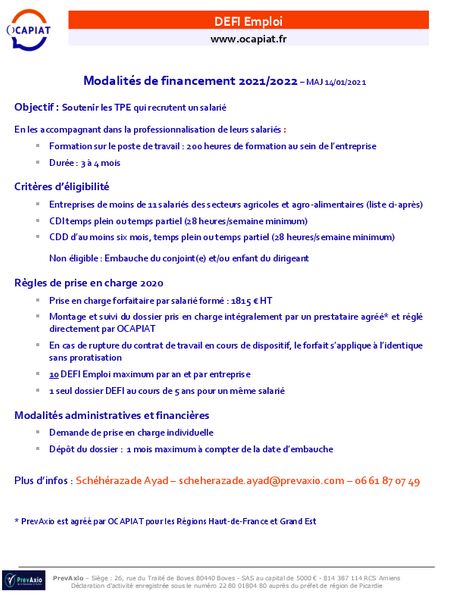 dispositif d'aide à l'embauche