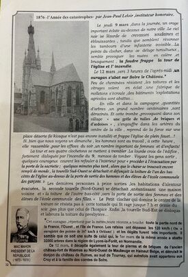 Incendie du clocher en 1876